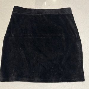 Forever 21 Black Velvet Mini Skirt